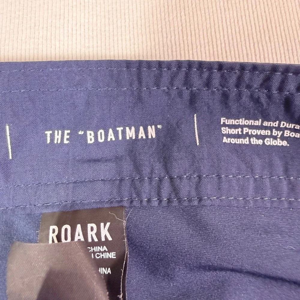 Roark The Boatman Board Shorts 28 Navy Blue 4-Way Stretch Surf Trunks